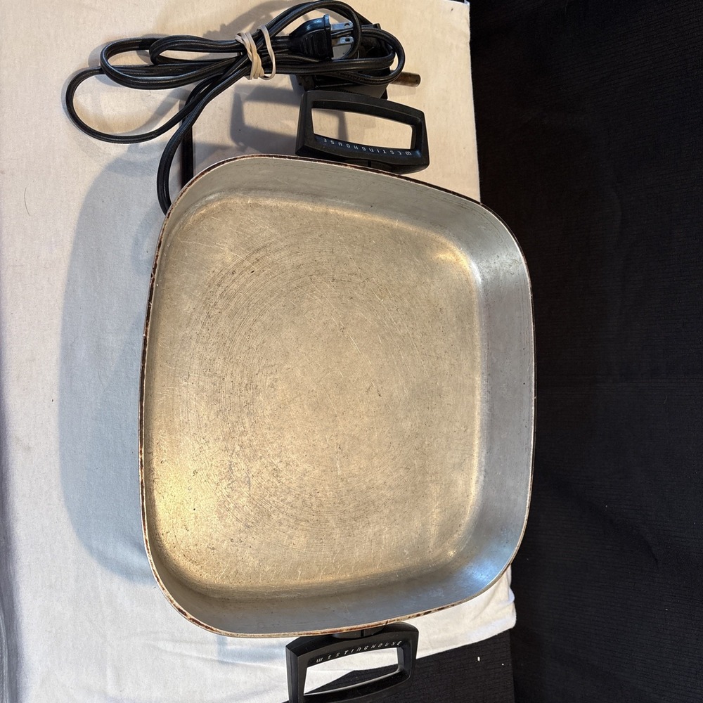 Vintage Westinghouse Auto Fry Pan Electric Skillet CD-18 USA Made Silver
